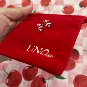 UNO de 50 Devil Eye Silver and Light Purple Earrings